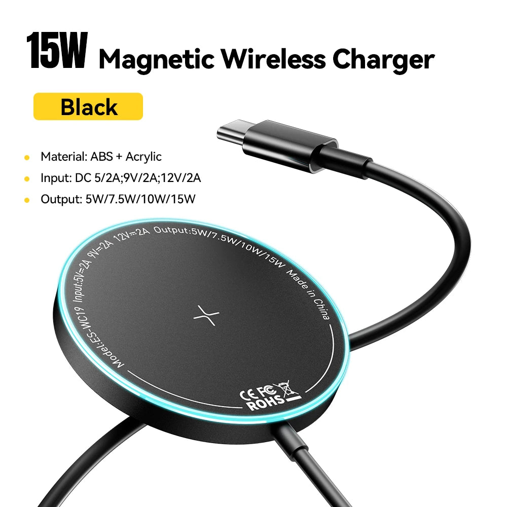 Essager 15W Magnetisches kabelloses Ladegerät – Für iPhone 16/15/14/13 Pro Max