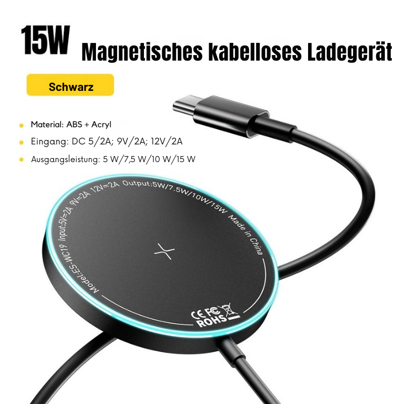 Essager 15W Magnetisches kabelloses Ladegerät – Für iPhone 16/15/14/13 Pro Max