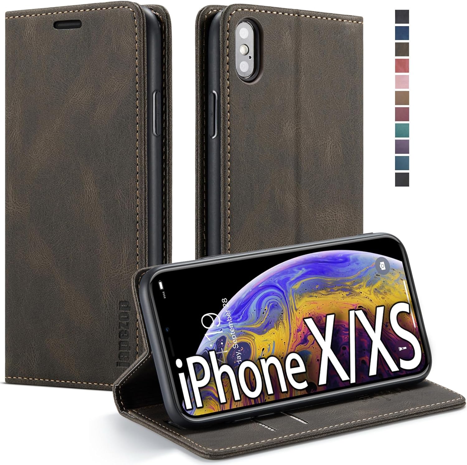 REVNNA™ SuedeGrip Wallet – Slim Leather Case for iPhone