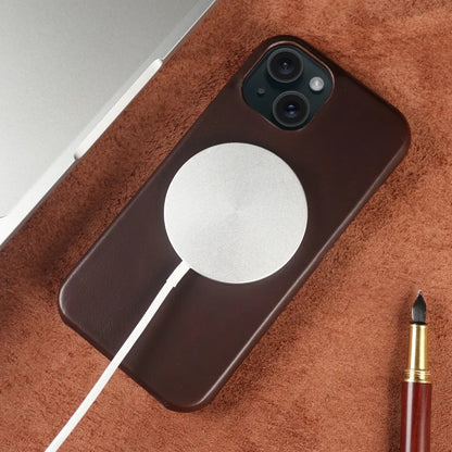 Strapazierfähige Hülle aus echtem Leder – Für iPhone 15 Pro Max (MagSafe)