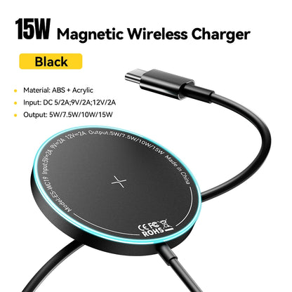 Essager 15W Magnetisches kabelloses Ladegerät – Für iPhone 16/15/14/13 Pro Max