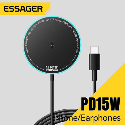 Essager 15W Magnetisches kabelloses Ladegerät – Für iPhone 16/15/14/13 Pro Max