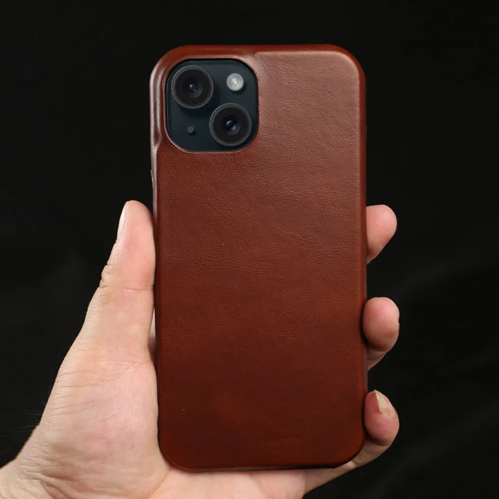 Strapazierfähige Hülle aus echtem Leder – Für iPhone 15 Pro Max (MagSafe)