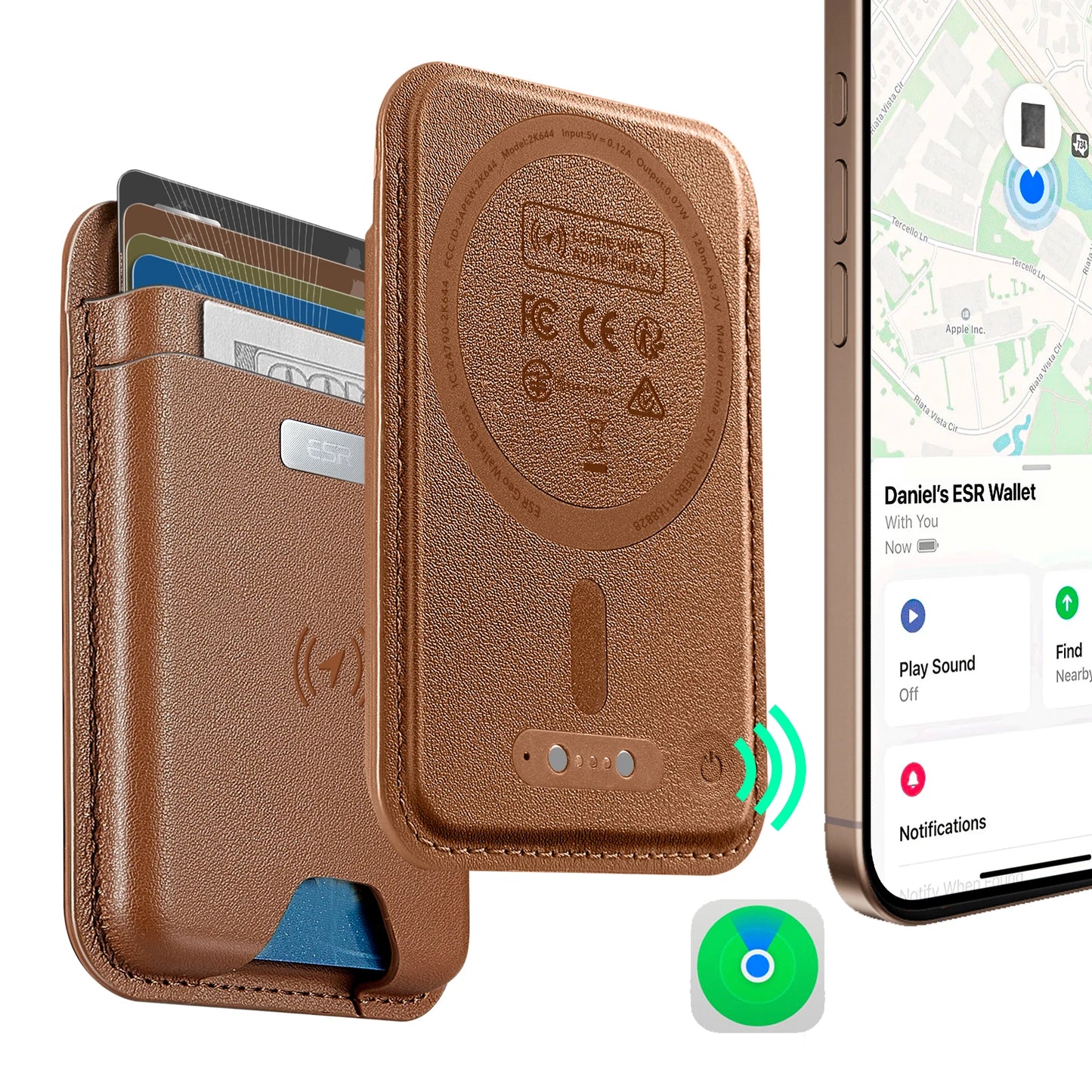 REVNNA MagTrace – Premium Leder Wallet mit Finder-Funktion