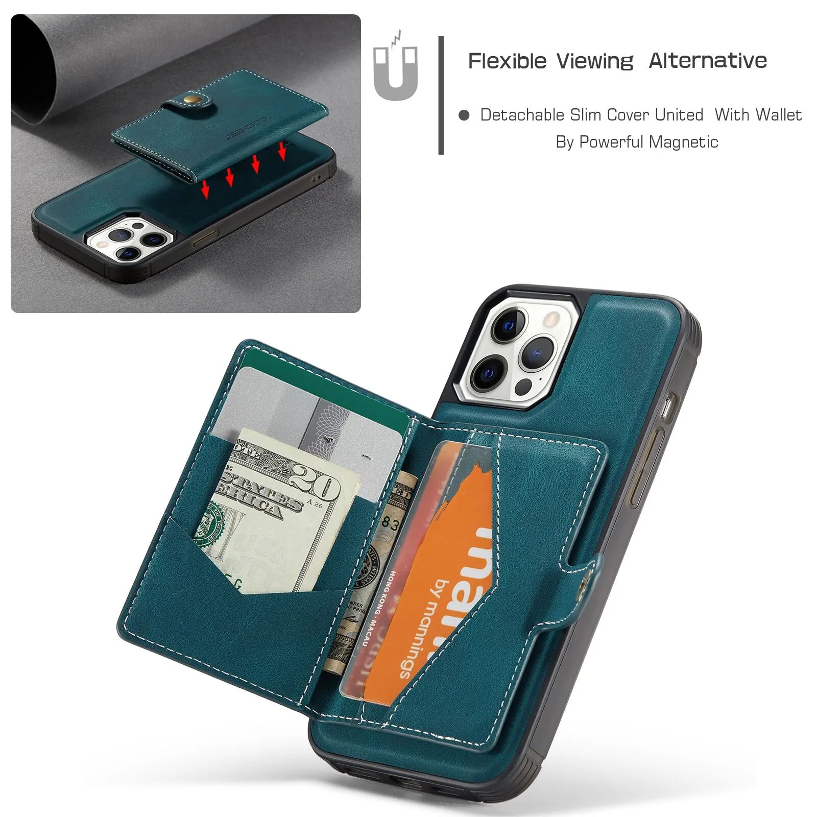REVNNA™ Magnetische Premium-Lederhülle für iPhone