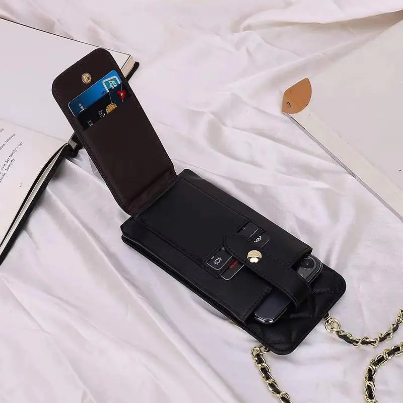REVNNA™ Umhängetasche aus Leder | Elegante Schaffell-Handytasche