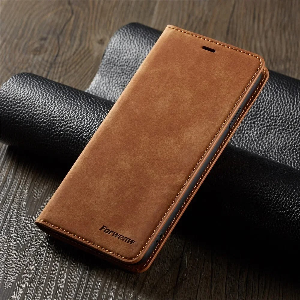 REVNNA™ SuedeGrip Wallet – Slim Leather Case for iPhone