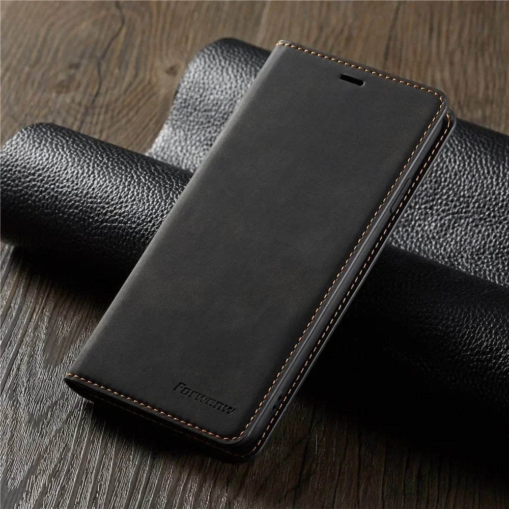 REVNNA™ SuedeGrip Wallet – Slim Leather Case for iPhone