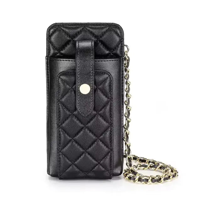 REVNNA™ Umhängetasche aus Leder | Elegante Schaffell-Handytasche
