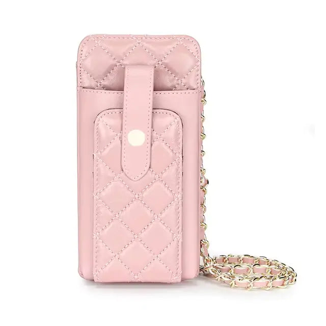 REVNNA™ Umhängetasche aus Leder | Elegante Schaffell-Handytasche